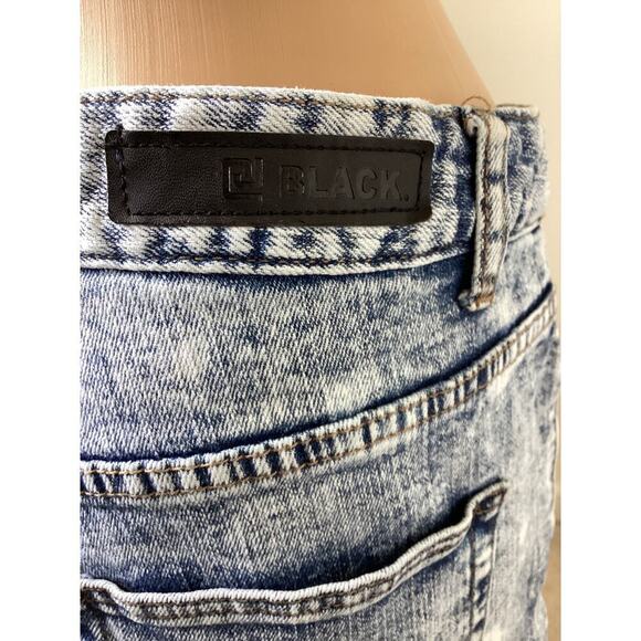 CJ Black slim flex zip cuff distress jeans acid-wash style size 32/32 - Picture 5 of 7